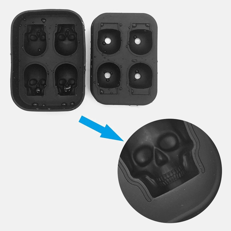 Skull Ice Tray 3D Silicone Mold Skull Ice Tray 3D Silicone Mold