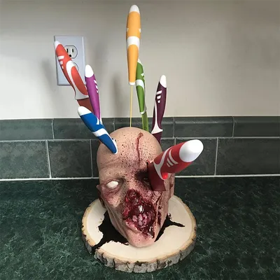Skull Kitchen Storage Head Holder Kitchen Fruit Knife Storage Rack Ornament Party Fruit Storage Rack Halloween Ornament Skull Kitchen Storage Head Holder Kitchen Fruit Knife Storage Rack Ornament Party Fruit Storage Rack Halloween Ornament