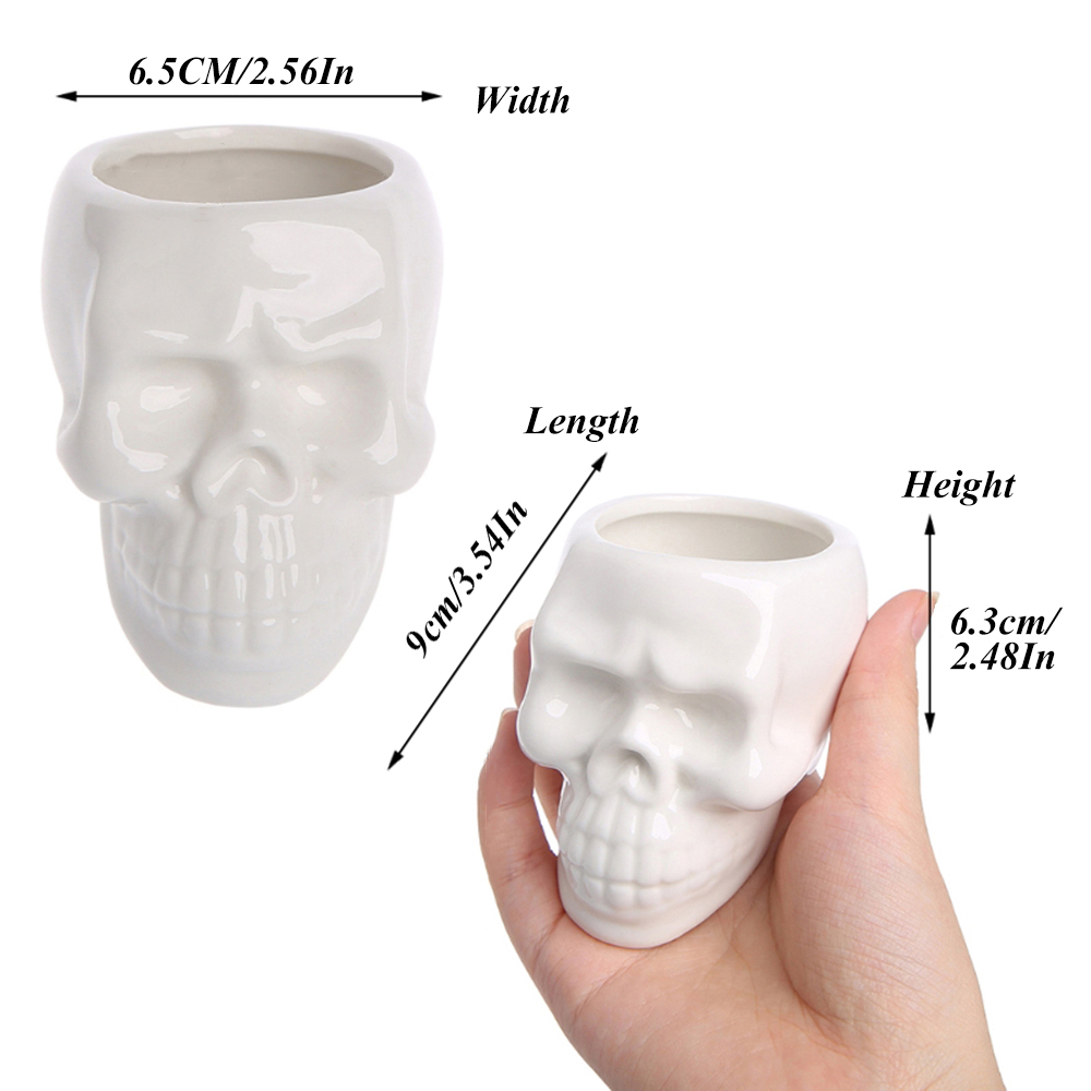 Skull Plant Pot Ceramic Decor