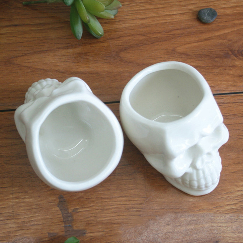 Skull Plant Pot Ceramic Decor