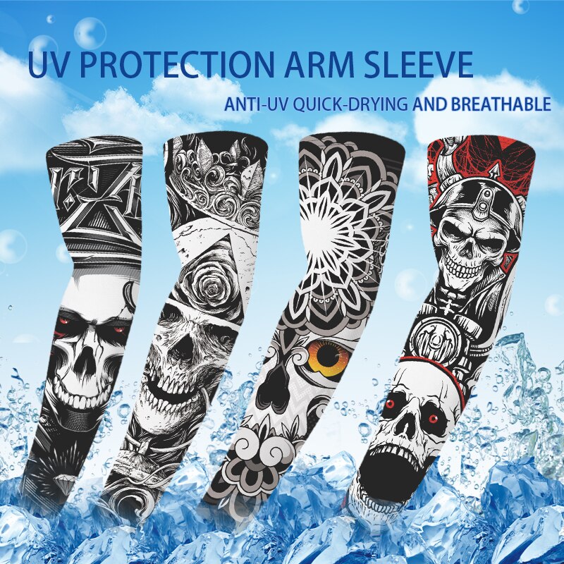 Skull Tattoo Sleeves UV Arm Protection (2 pcs) Skull Tattoo Sleeves UV Arm Protection (2 pcs)