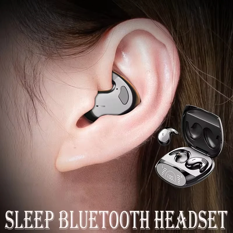 Sleep Invisible Earbuds Bluetooth 5.3 Tiny Headphones Sports Stereo Earphone Hidden Noise Cancelling Wireless Headsets Sleep Invisible Earbuds Bluetooth 5.3 Tiny Headphones Sports Stereo Earphone Hidden Noise Cancelling Wireless Headsets