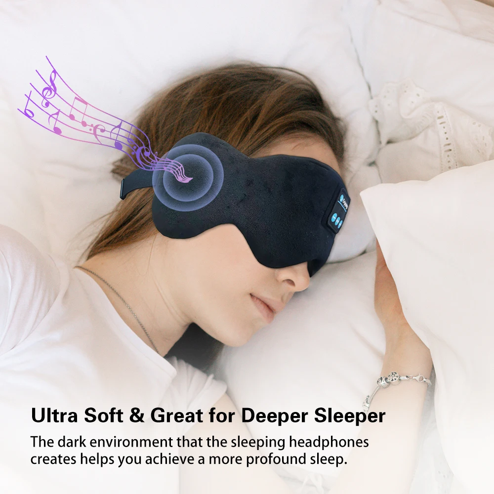 Sleeping Mask With Bluetooth 5.3 Headphones For Sleeping Sleep Shade For Women Men Fone De Ouvido Bluetooth Wireless Sleeping Mask With Bluetooth 5.3 Headphones For Sleeping Sleep Shade For Women Men Fone De Ouvido Bluetooth Wireless