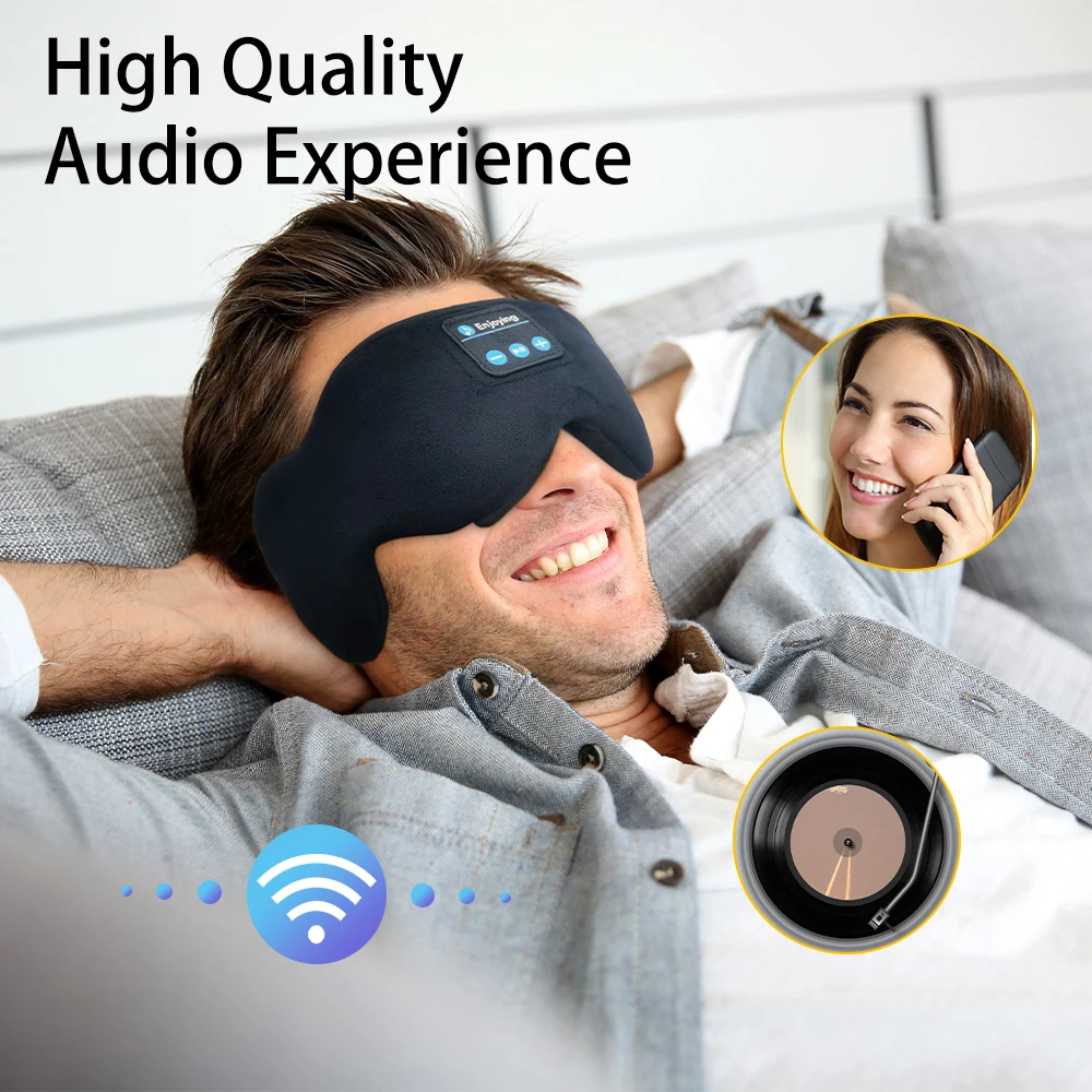 Sleeping Mask With Bluetooth 5.3 Headphones For Sleeping Sleep Shade For Women Men Fone De Ouvido Bluetooth Wireless Sleeping Mask With Bluetooth 5.3 Headphones For Sleeping Sleep Shade For Women Men Fone De Ouvido Bluetooth Wireless