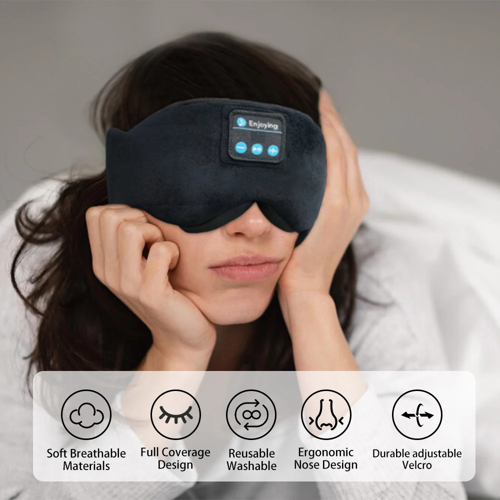 Sleeping Mask With Bluetooth 5.3 Headphones For Sleeping Sleep Shade For Women Men Fone De Ouvido Bluetooth Wireless Sleeping Mask With Bluetooth 5.3 Headphones For Sleeping Sleep Shade For Women Men Fone De Ouvido Bluetooth Wireless