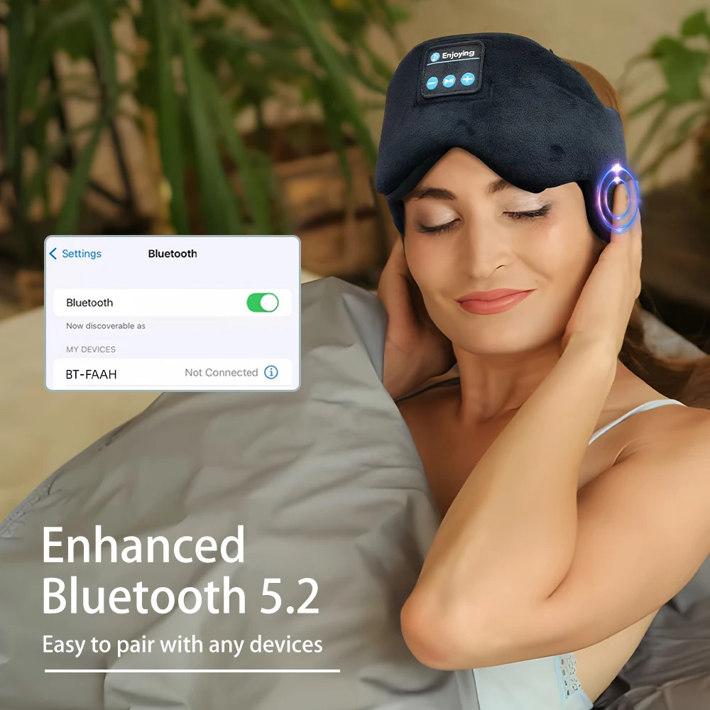 Sleeping Mask With Bluetooth 5.3 Headphones For Sleeping Sleep Shade For Women Men Fone De Ouvido Bluetooth Wireless Sleeping Mask With Bluetooth 5.3 Headphones For Sleeping Sleep Shade For Women Men Fone De Ouvido Bluetooth Wireless