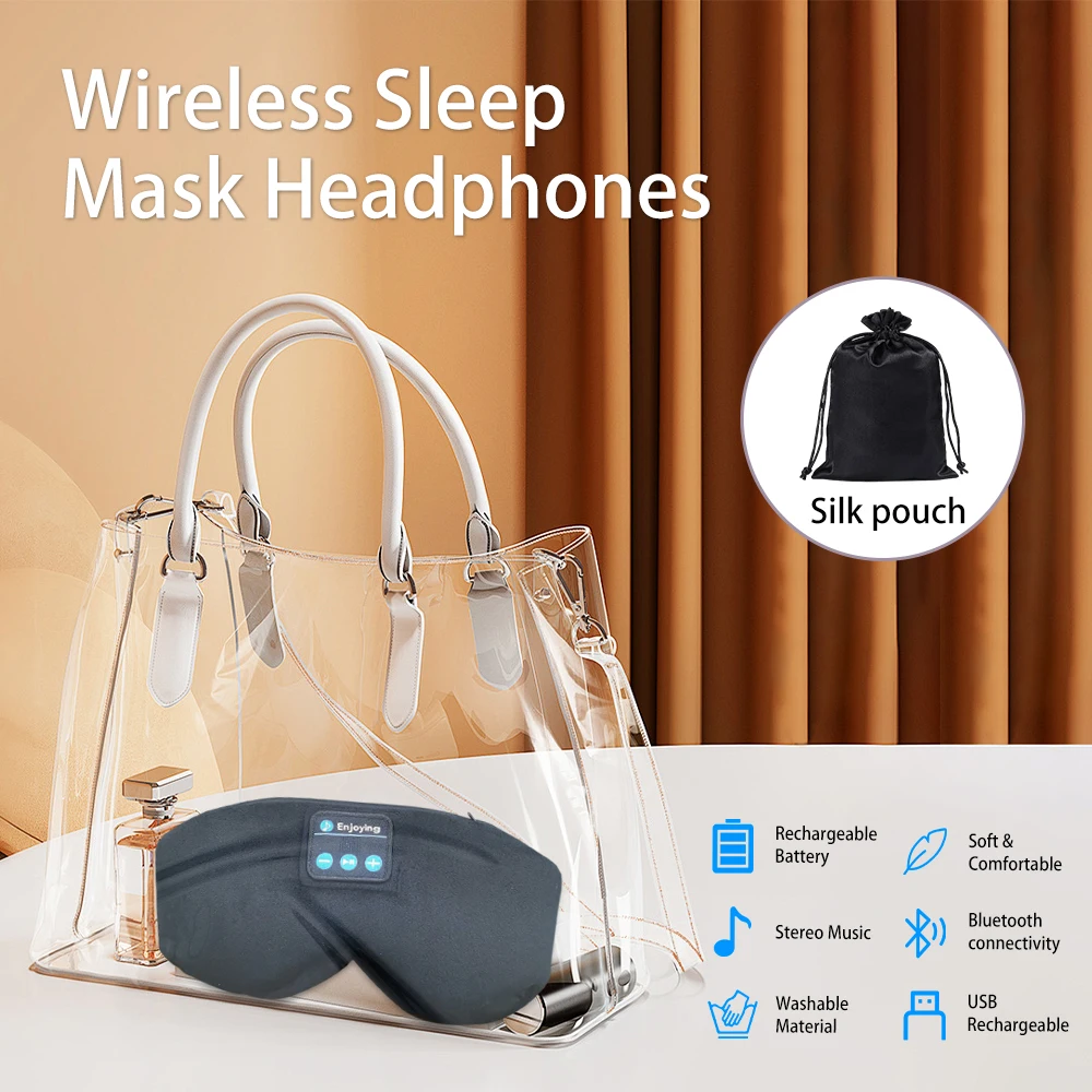 Sleeping Mask With Bluetooth 5.3 Headphones For Sleeping Sleep Shade For Women Men Fone De Ouvido Bluetooth Wireless Sleeping Mask With Bluetooth 5.3 Headphones For Sleeping Sleep Shade For Women Men Fone De Ouvido Bluetooth Wireless