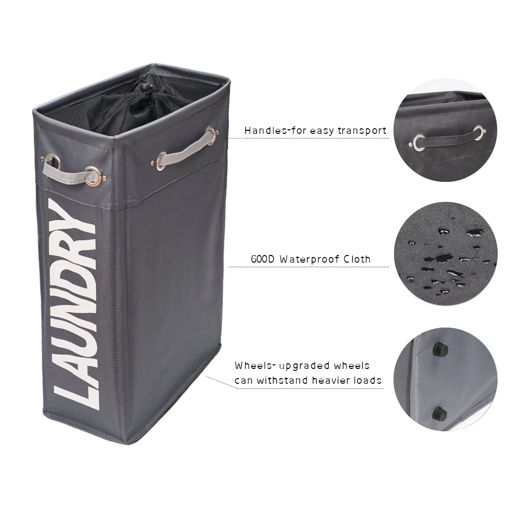 Slim Laundry Hamper Foldable Basket Slim Laundry Hamper Foldable Basket