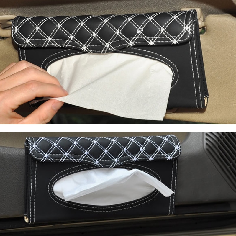 Slim Leather Visor Tissue Holder Slim Leather Visor Tissue Holder