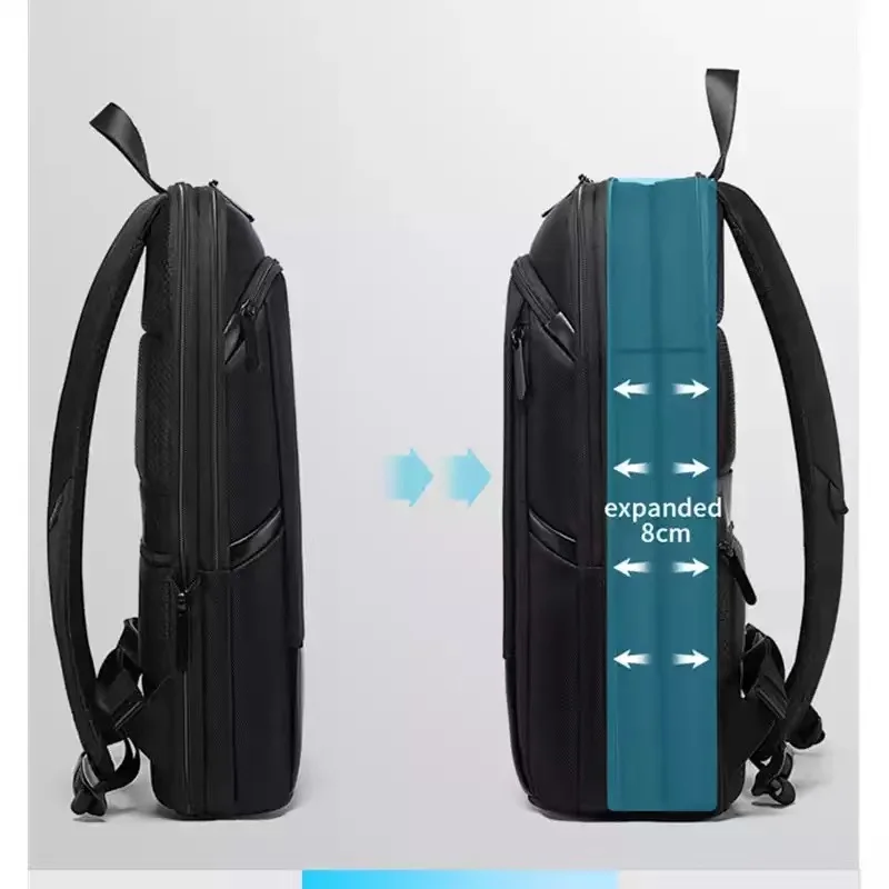 Slim Men Business Expandable Waterproof 15.6″ Laptop Backpack Fashion Male Travel Light Scalable Shoulder Bags for Men