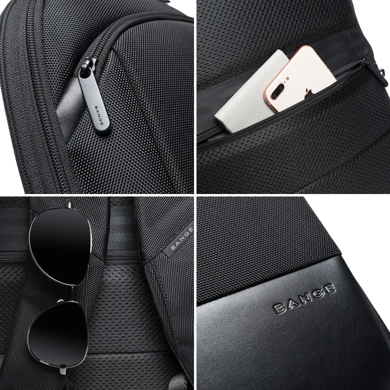 Slim Men Business Expandable Waterproof 15.6″ Laptop Backpack Fashion Male Travel Light Scalable Shoulder Bags for Men