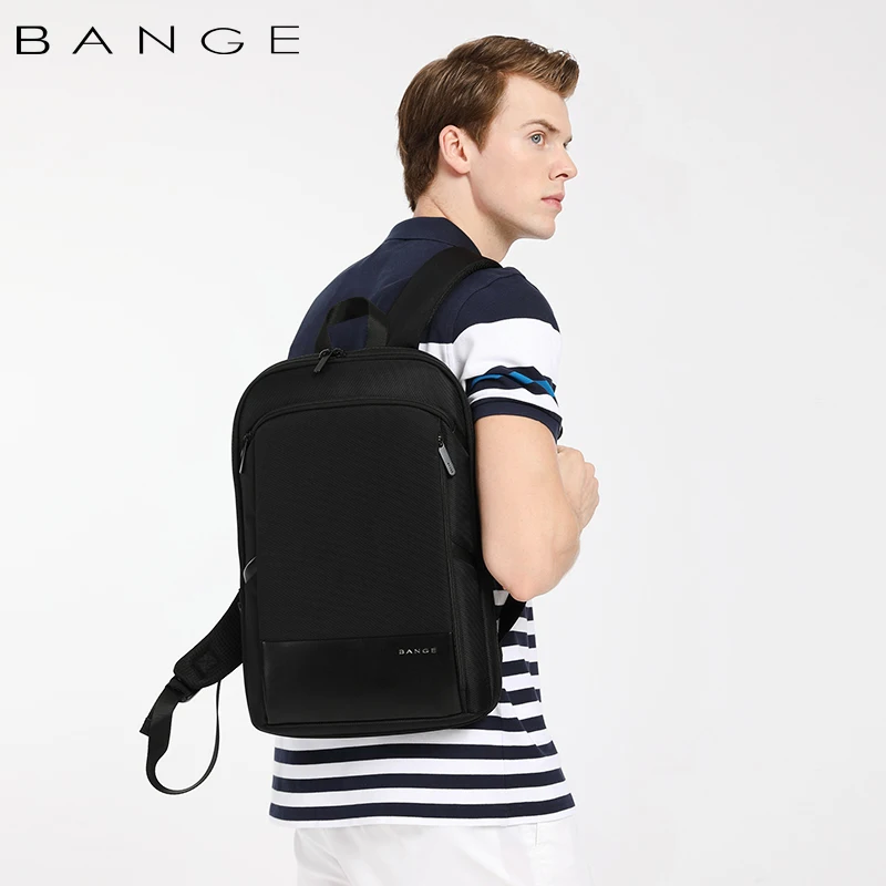 Slim Men Business Expandable Waterproof 15.6″ Laptop Backpack Fashion Male Travel Light Scalable Shoulder Bags for Men