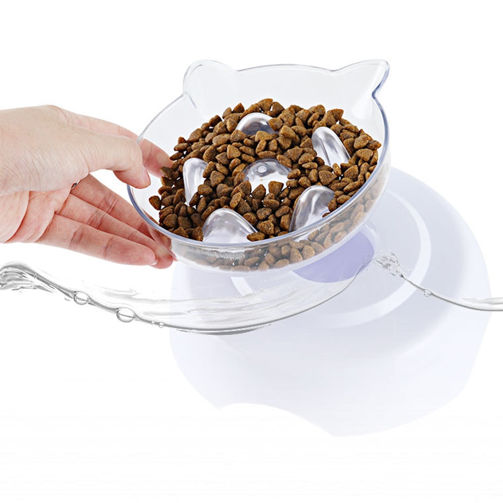 Slow Feeder 15° Raised Cat Food Bowl Slow Feeder 15° Raised Cat Food Bowl