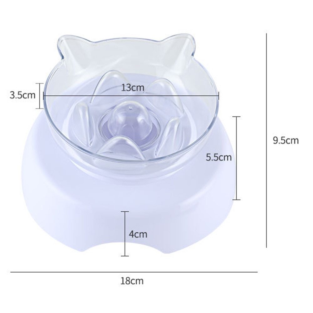 Slow Feeder 15° Raised Cat Food Bowl Slow Feeder 15° Raised Cat Food Bowl