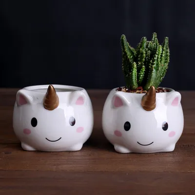 Small Ceramic Pot Cute Unicorn Pot Small Ceramic Pot Cute Unicorn Pot