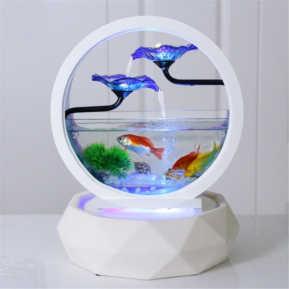 Small Fish Tank Creative Water Fountain Small Fish Tank Creative Water Fountain