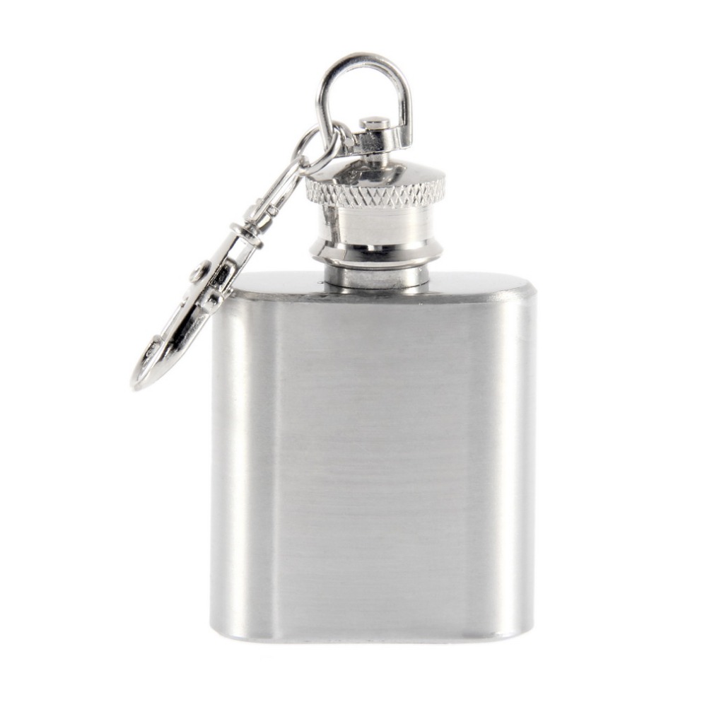 Small Flask Stainless Steel with Keychain Small Flask Stainless Steel with Keychain