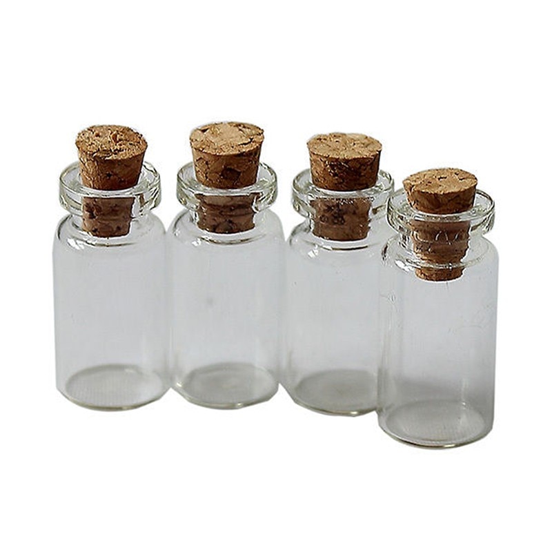 Small Glass Bottles Cork Lock (10 pieces) Small Glass Bottles Cork Lock (10 pieces)