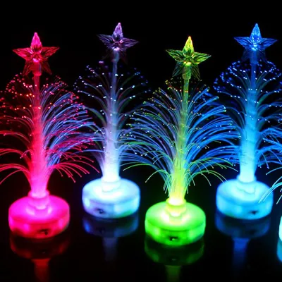 Small LED Christmas Tree Fiber Optic Decor Small LED Christmas Tree Fiber Optic Decor