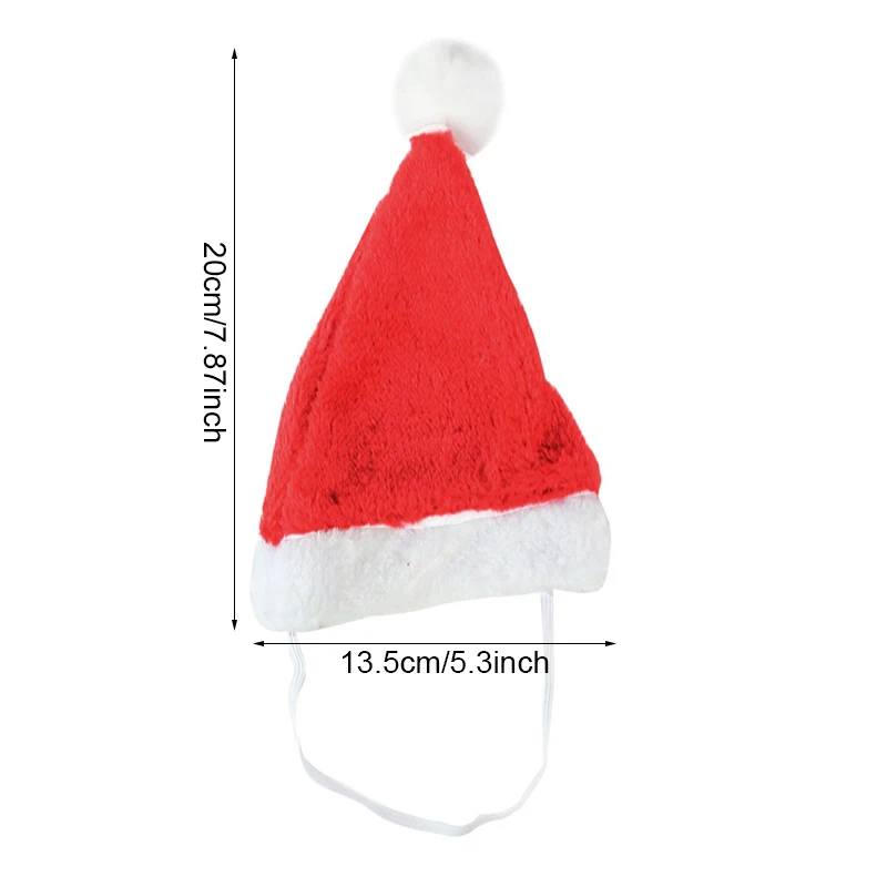 Small Plush Santa Hat for Pets