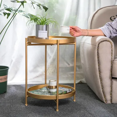 Small Round Metal Side Table