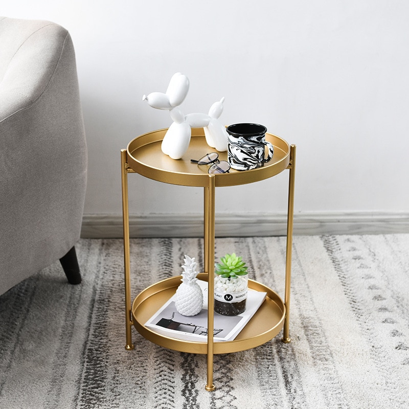 Small Round Metal Side Table