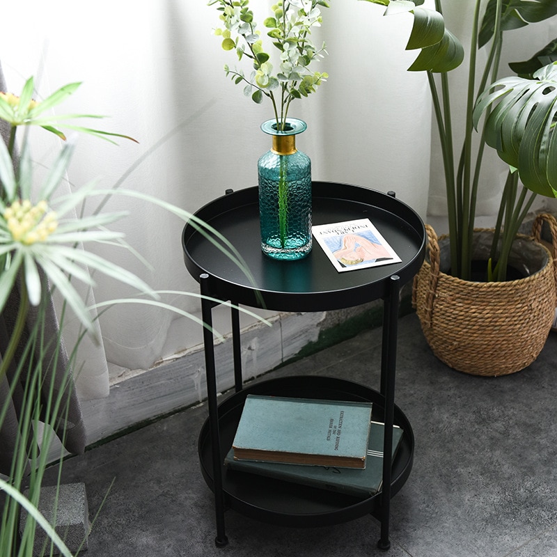 Small Round Metal Side Table