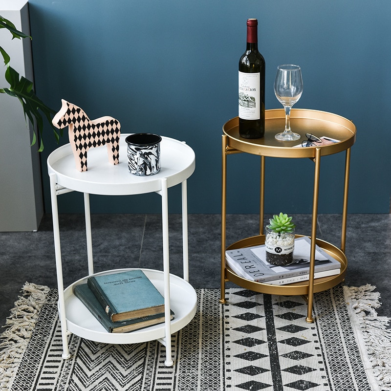 Small Round Metal Side Table