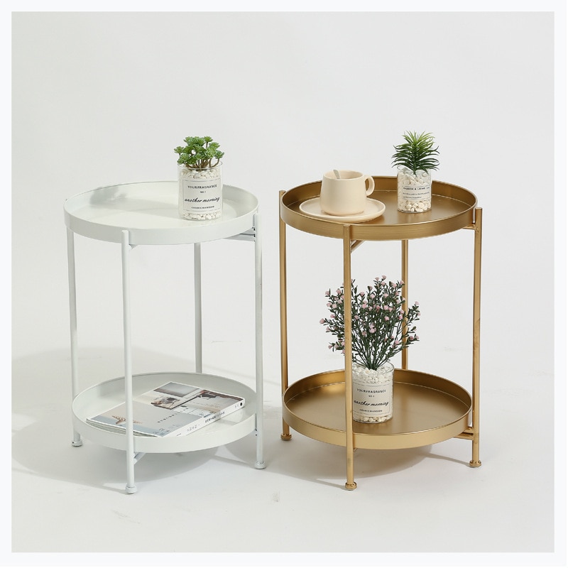 Small Round Metal Side Table