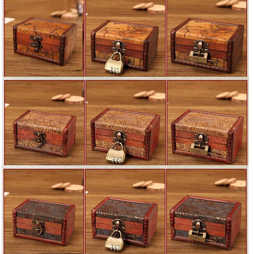 Small Wooden Boxes Retro Jewelry Box Small Wooden Boxes Retro Jewelry Box