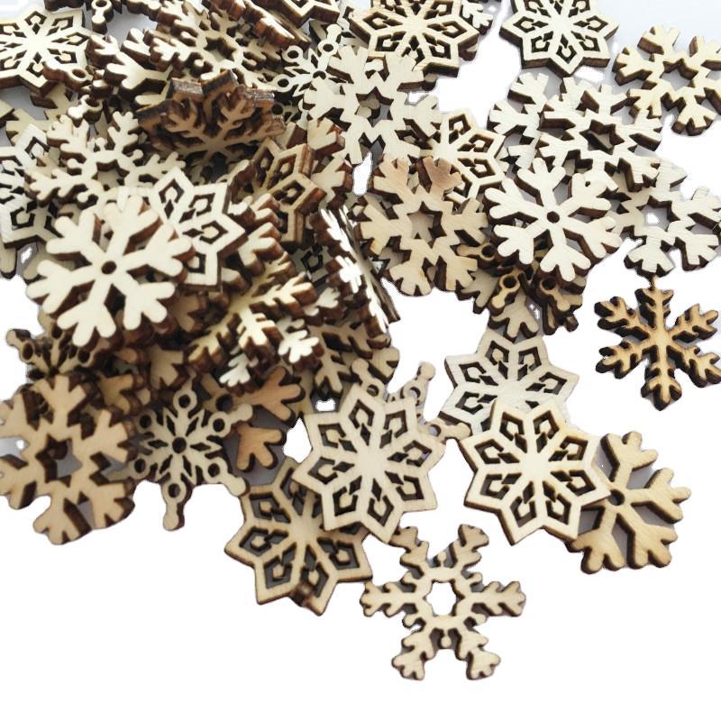 Small Wooden Snowflakes for DIY (50pcs) Small Wooden Snowflakes for DIY (50pcs)