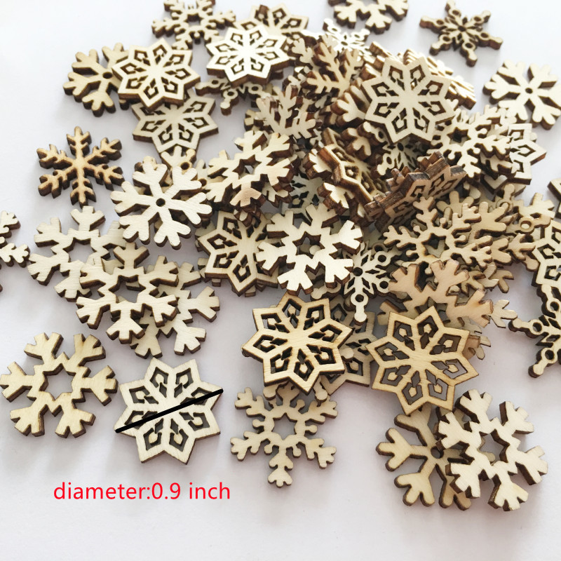 Small Wooden Snowflakes for DIY (50pcs) Small Wooden Snowflakes for DIY (50pcs)