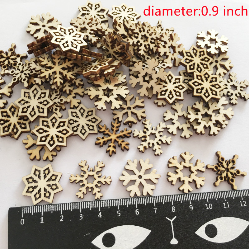 Small Wooden Snowflakes for DIY (50pcs) Small Wooden Snowflakes for DIY (50pcs)