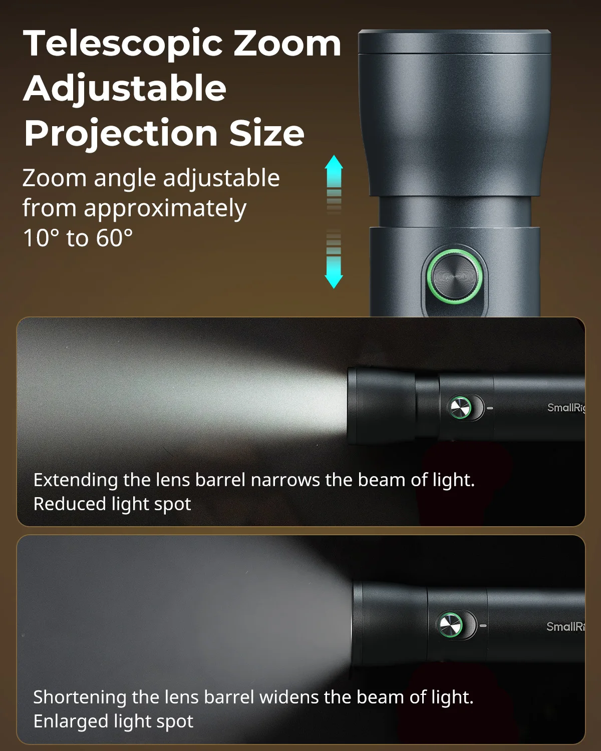 SmallRig RF 10C Portable Focusable LED Video Light with Over 20 Light Filters & Four-color LED Beads Adjustable SmallRig RF 10C Portable Focusable LED Video Light with Over 20 Light Filters & Four-color LED Beads Adjustable