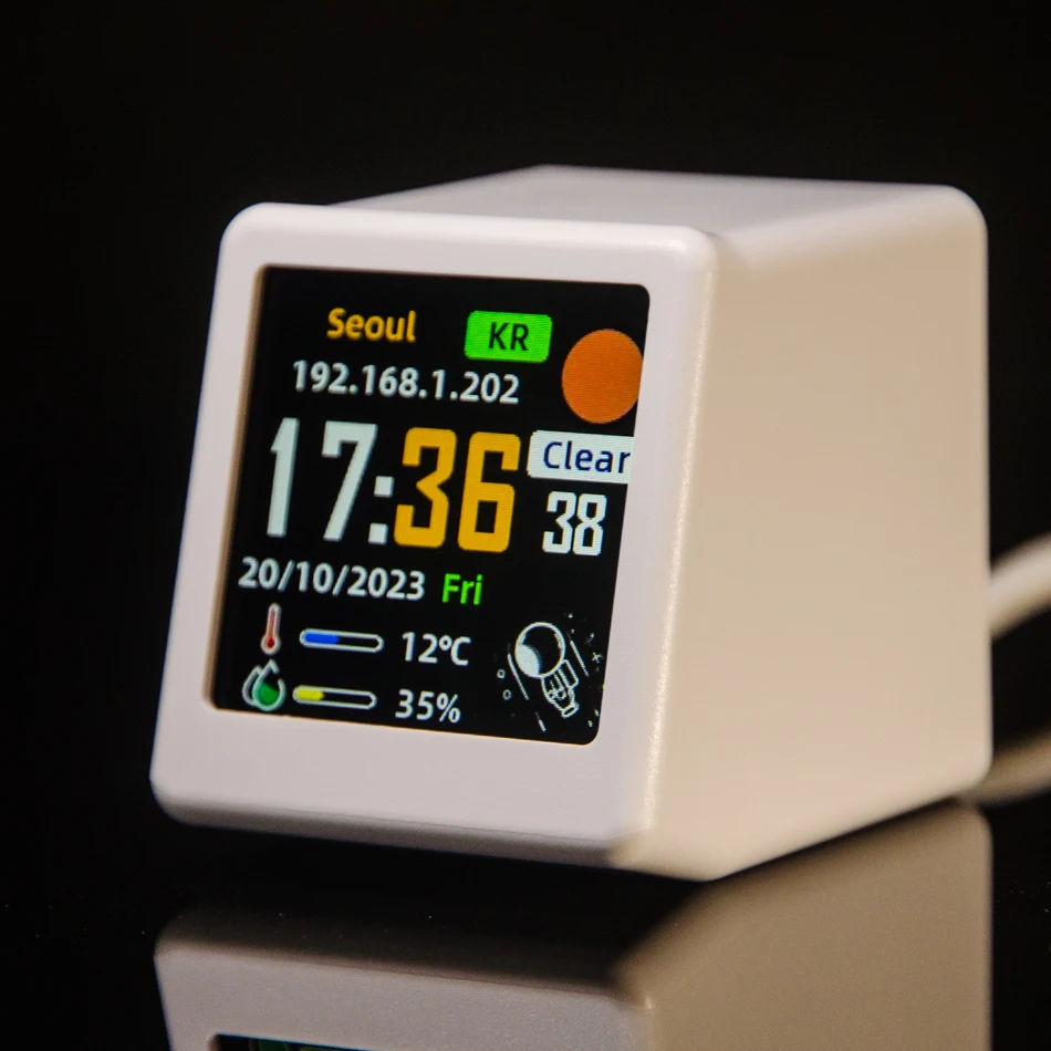 Smalltv-Ultra Smart WiFi Weather Forecast Station Bed Clock for Desktop Decoration, photo Album with Gif Animation Smalltv-Ultra Smart WiFi Weather Forecast Station Bed Clock for Desktop Decoration, photo Album with Gif Animation