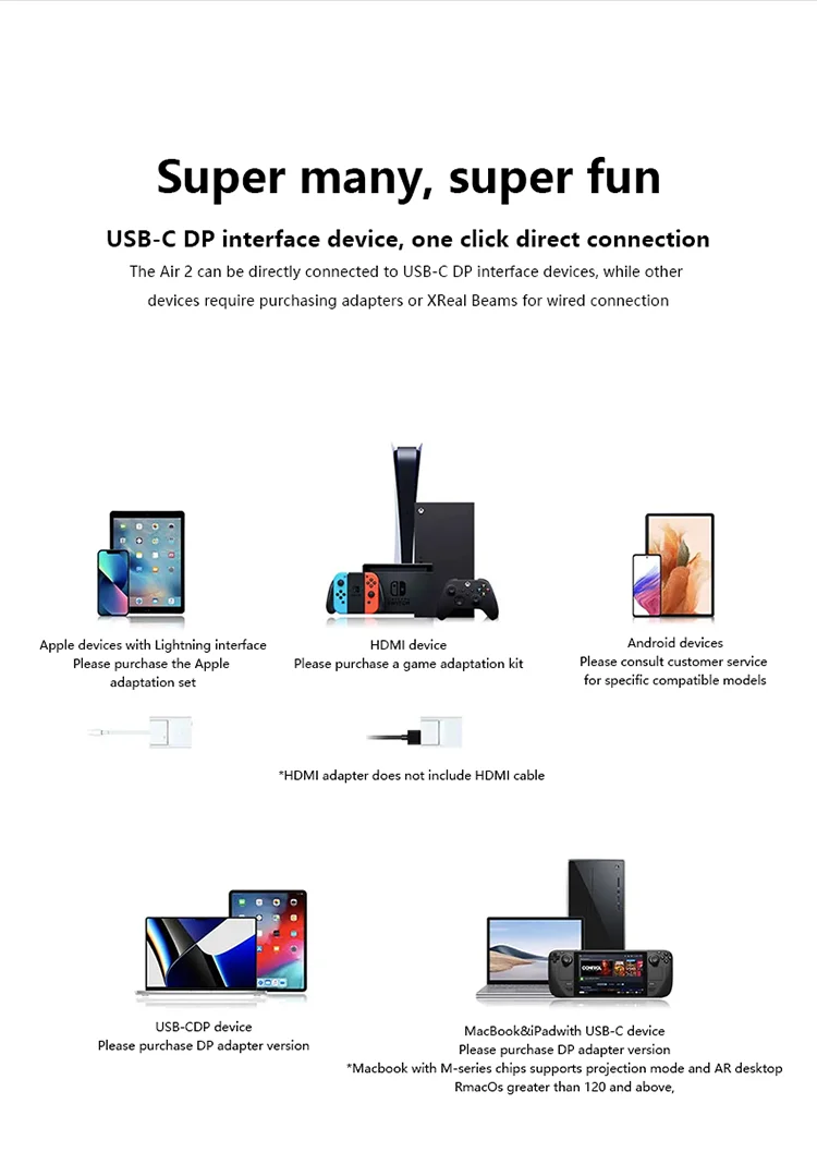 Smart AR Glasses HD 130 Inches Space Giant Screen Private Cinema Portable 1080p View Smart AR Glasses HD 130 Inches Space Giant Screen Private Cinema Portable 1080p View