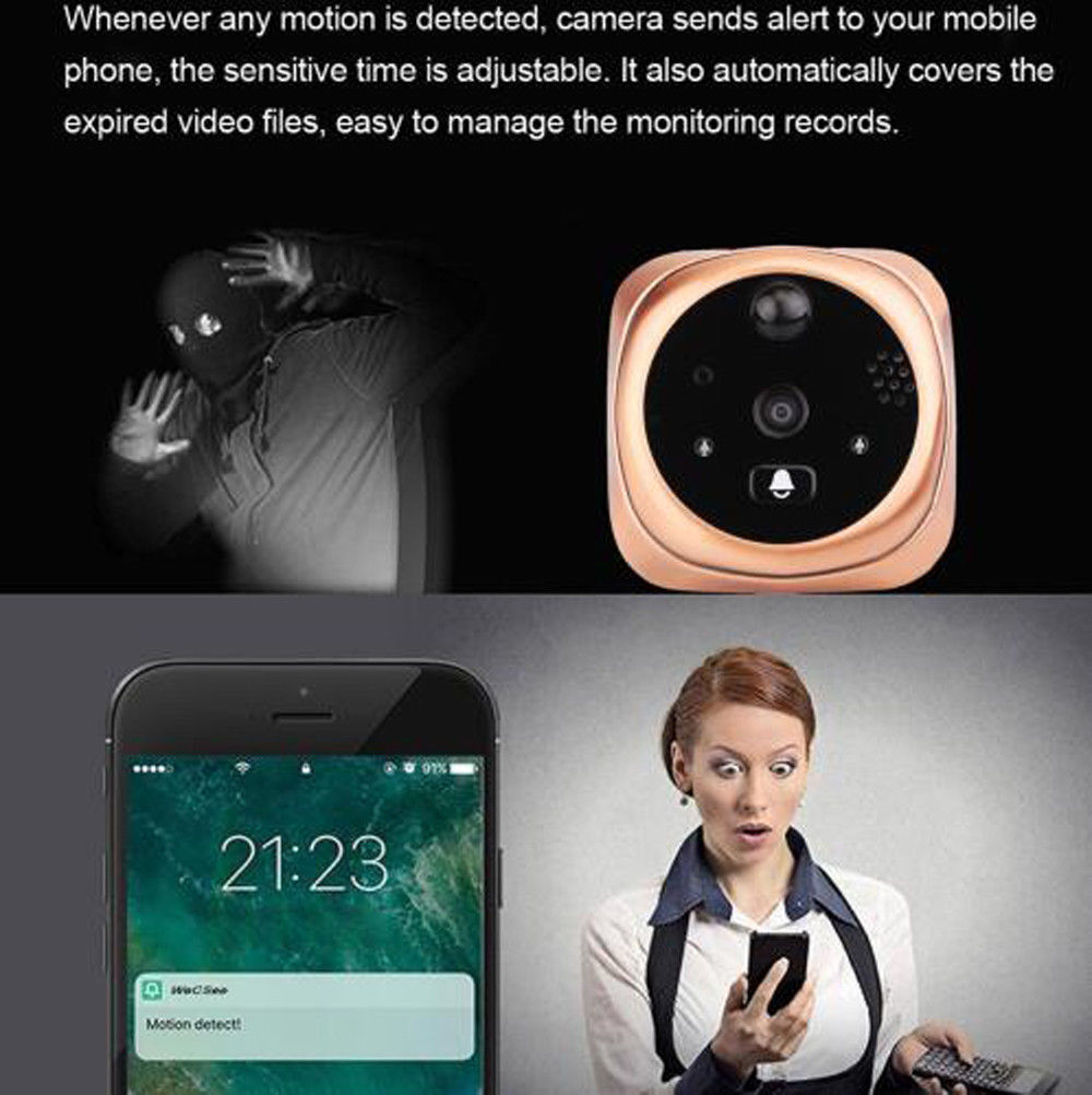Smart Doorbell with Peephole Camera Smart Doorbell with Peephole Camera