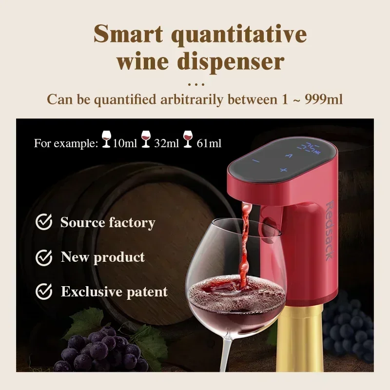 Smart Electric Digital Wine Dispenser Wine Suitable for More Than 100 Kinds of Bottle Mouths Smart Electric Digital Wine Dispenser Wine Suitable for More Than 100 Kinds of Bottle Mouths