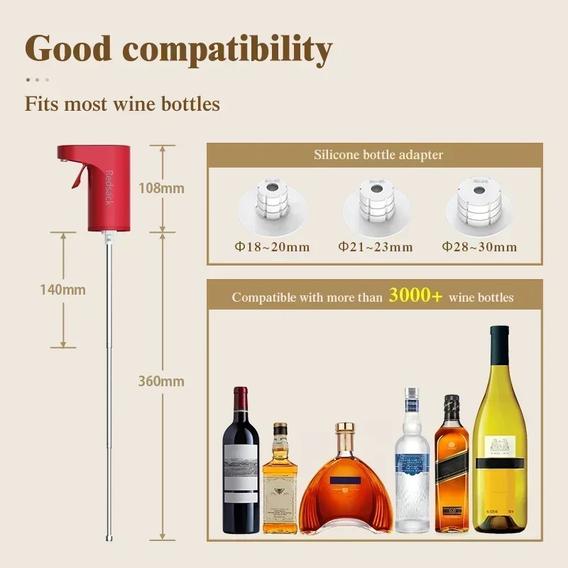 Smart Electric Digital Wine Dispenser Wine Suitable for More Than 100 Kinds of Bottle Mouths Smart Electric Digital Wine Dispenser Wine Suitable for More Than 100 Kinds of Bottle Mouths