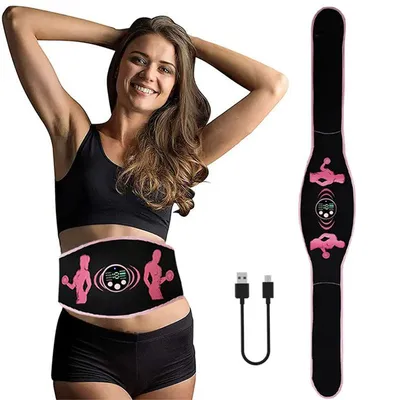 Smart EMS Wireless Abs Muscle Stimulator Abdominal Training Belts Electric Weight Loss Fitness Body Slimming Massager