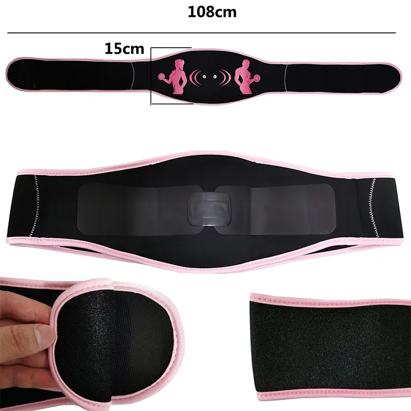 Smart EMS Wireless Abs Muscle Stimulator Abdominal Training Belts Electric Weight Loss Fitness Body Slimming Massager