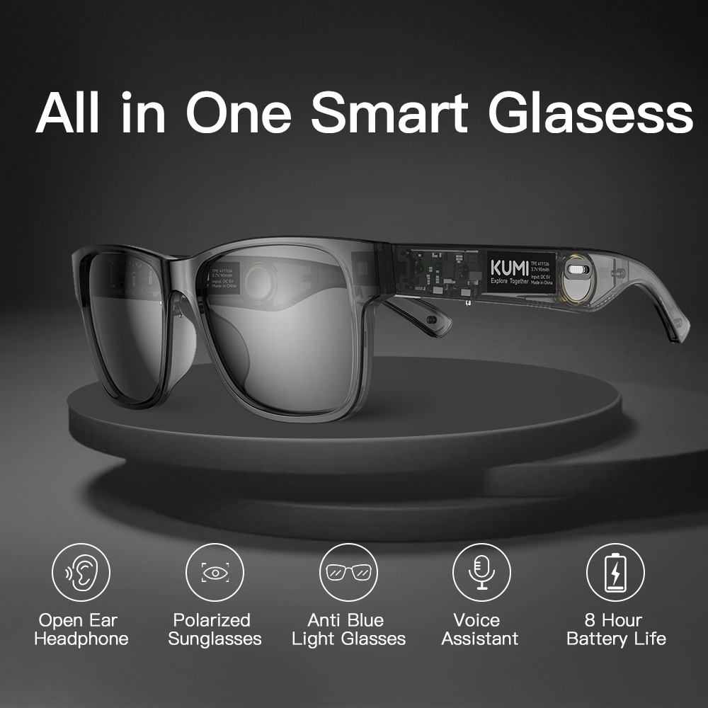 Smart Glasses Polarized Sunglasses Bluetooth Glasses IPX4 Waterproof Open Ear Headphones Bluetooth Phone Call Smart Glasses Polarized Sunglasses Bluetooth Glasses IPX4 Waterproof Open Ear Headphones Bluetooth Phone Call