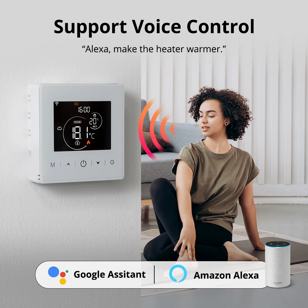 Smart Home Tuya WIFI Thermostat Battery-powered Thermoregulator for Gas Boiler Smart Life Work with Alexa Google Home