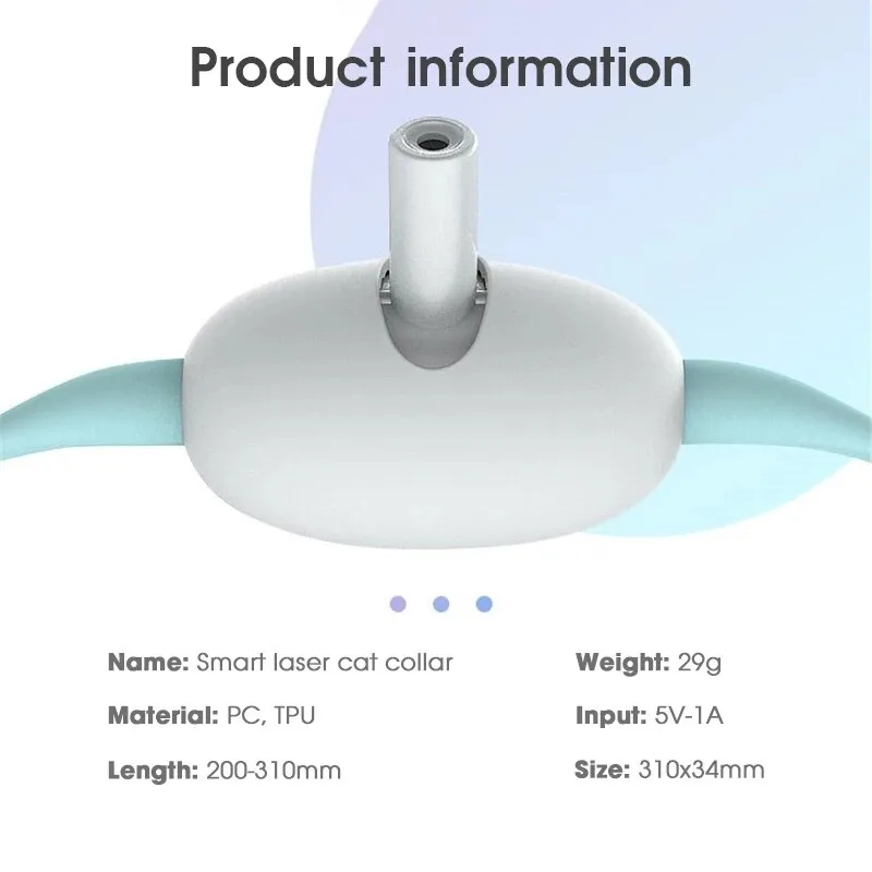 Smart Laser Tease Cat Collar Electric USB Charging Kitten Wearable Automatically Toys Interactive Training Pet Exercise