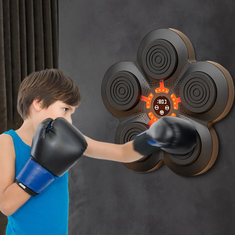 Smart Music Boxing Machine Wall Target LED Lighted Sandbag Relaxing Reaction Training Target for Boxing Sports Agility