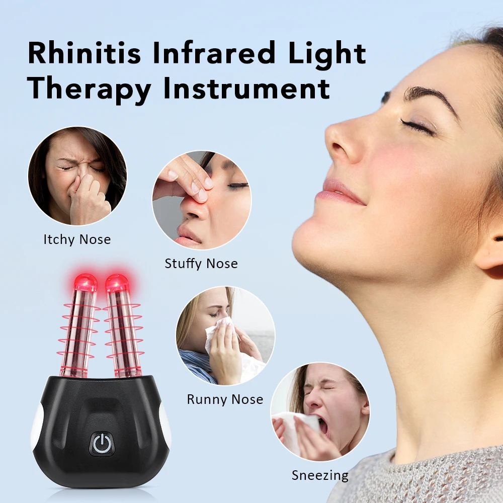 Smart Nasal Phototherapy Device Dual UV Sanitizing Base Red Light Infrared Therapy for Chronic Rhinitis/Itchy/Runny Smart Nasal Phototherapy Device Dual UV Sanitizing Base Red Light Infrared Therapy for Chronic Rhinitis/Itchy/Runny
