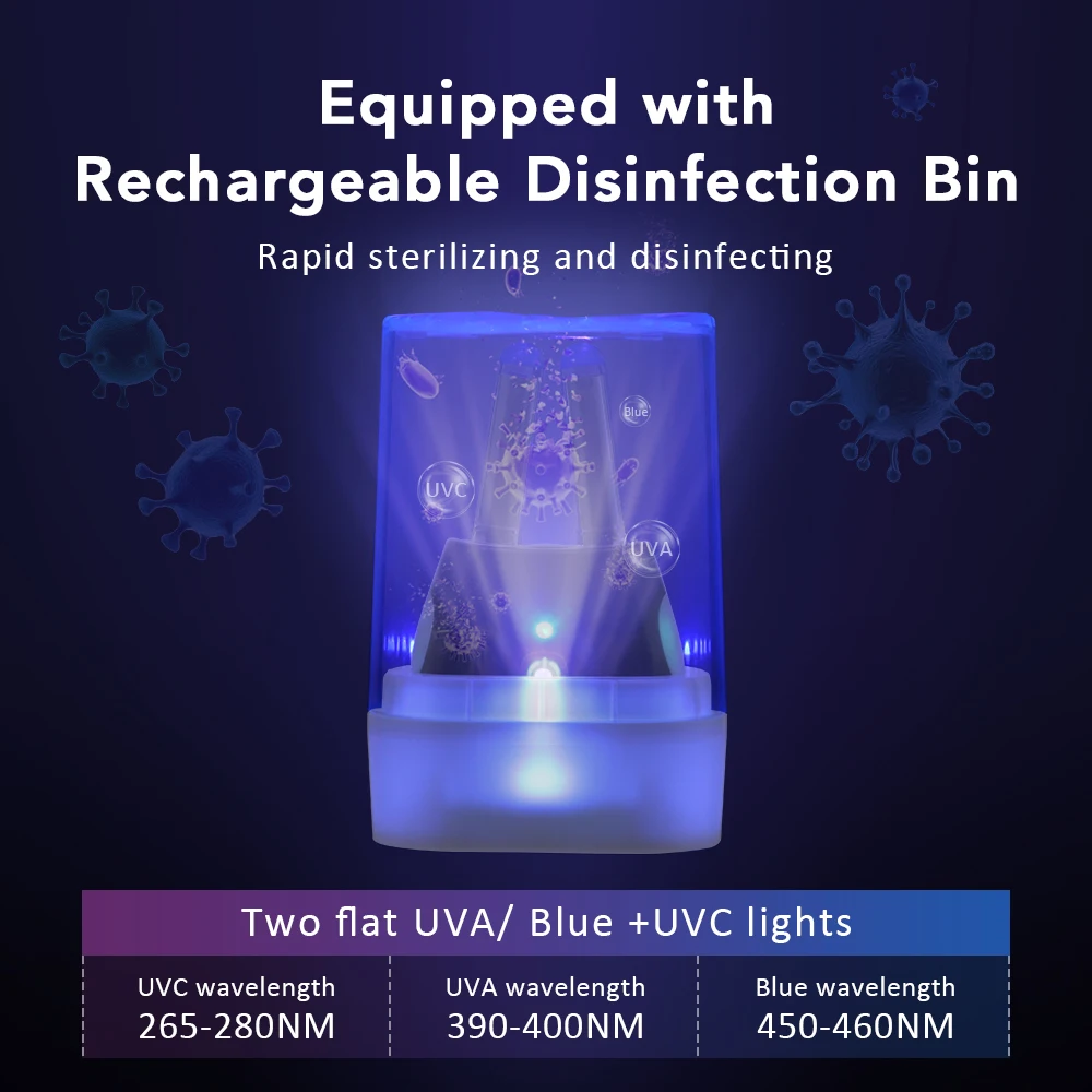 Smart Nasal Phototherapy Device Dual UV Sanitizing Base Red Light Infrared Therapy for Chronic Rhinitis/Itchy/Runny Smart Nasal Phototherapy Device Dual UV Sanitizing Base Red Light Infrared Therapy for Chronic Rhinitis/Itchy/Runny