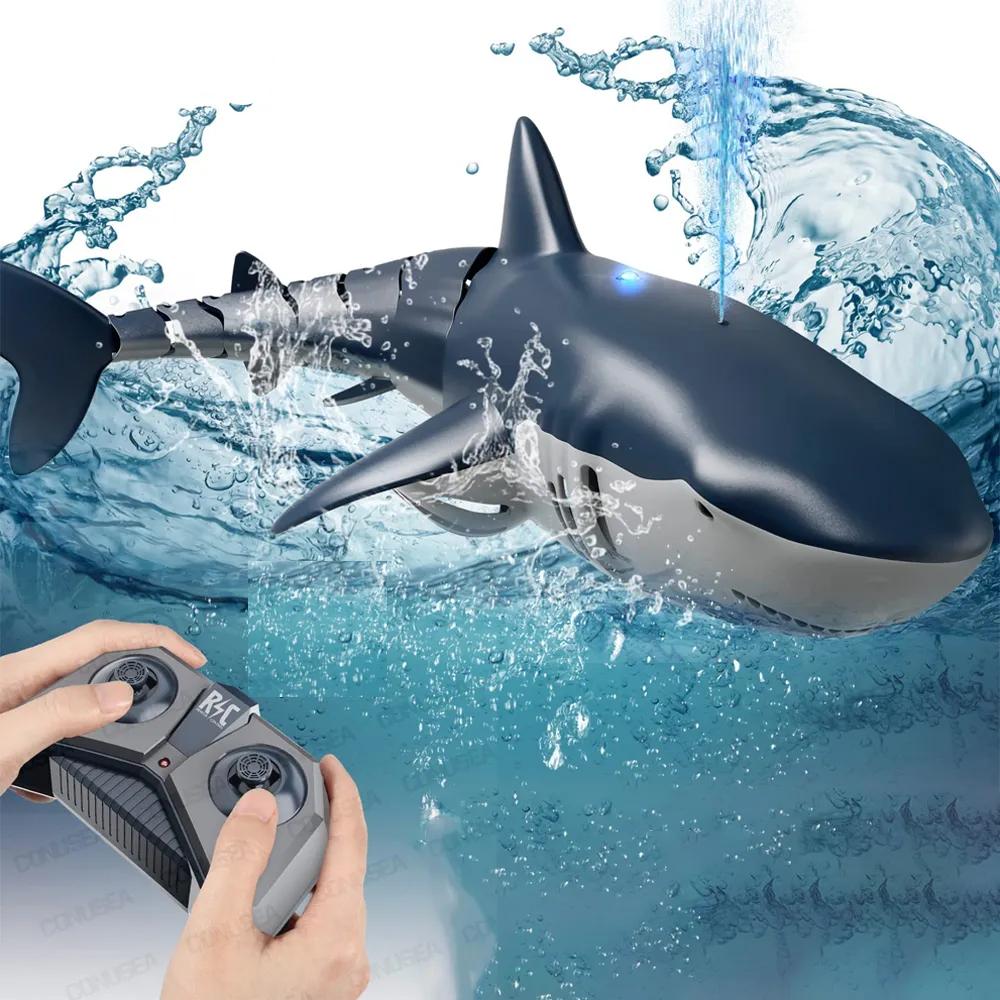 Smart RC Shark with Spray Water Toy Remote Controlled Electric Toys