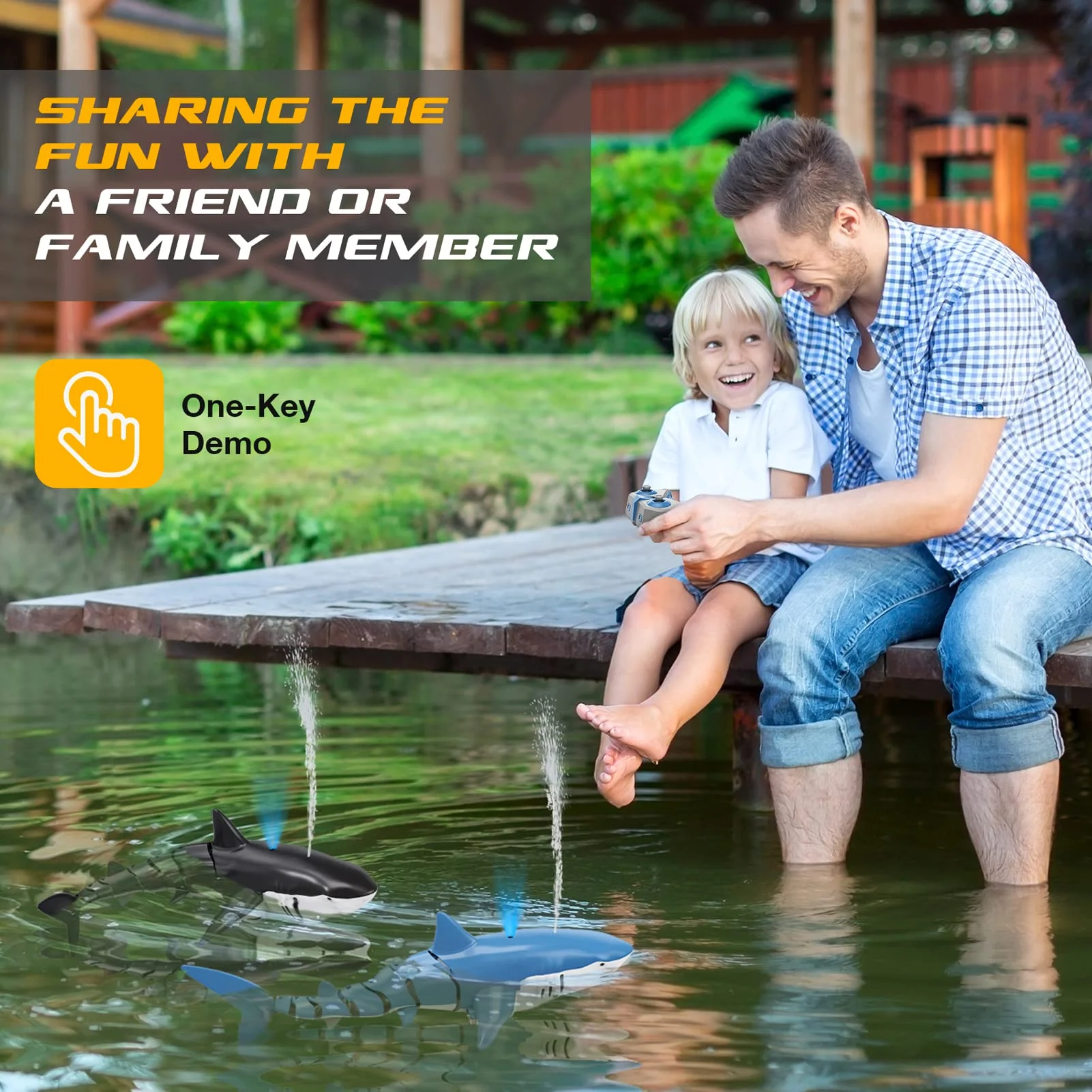 Smart RC Shark with Spray Water Toy Remote Controlled Electric Toys Smart RC Shark with Spray Water Toy Remote Controlled Electric Toys