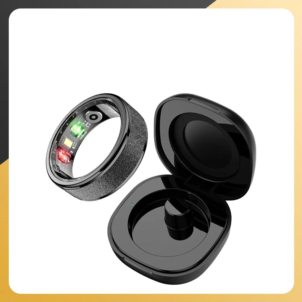 Smart Ring with Charging Case for Men Women, Health and Sleep Monitor, 5ATM Waterproof, Multi-sport Mode